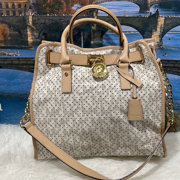 Michael Kors Perforated Hamilton Tote - Picture 1 of 8